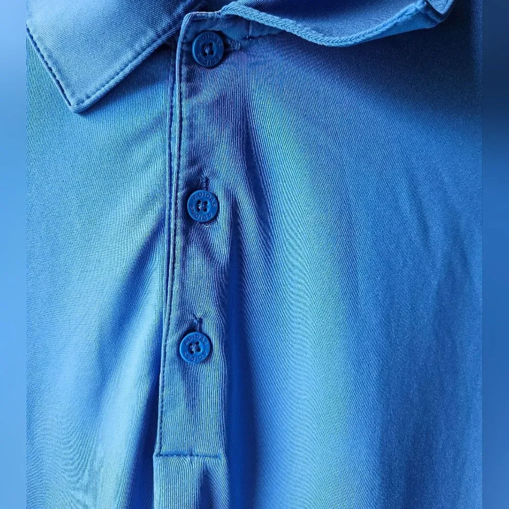 Adidas Men's Vibrant Blue Polo Shirt Size Large.